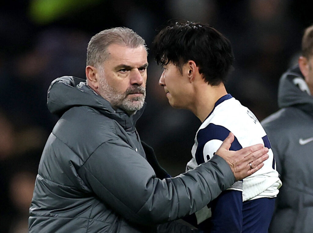 Ange Postecoglou og Heung-Min Son