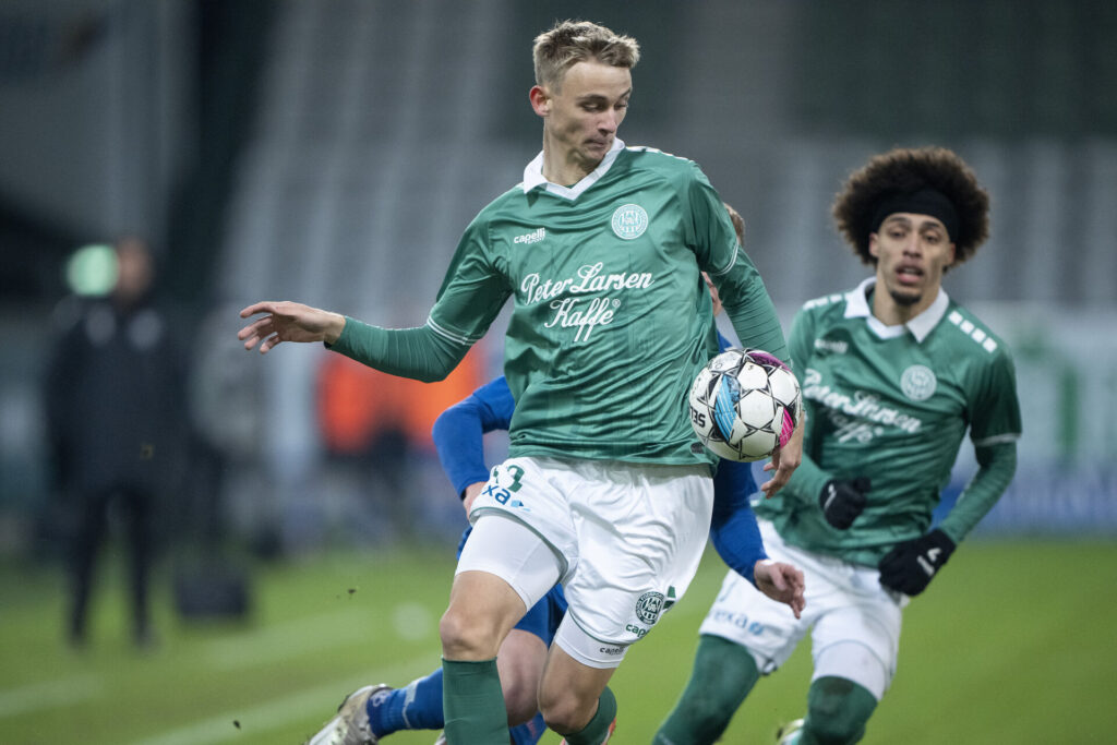 Viborgs Mikkel Løndahl under DBU Pokal kvartfinalekampen mellem Viborg FF og Brabrand