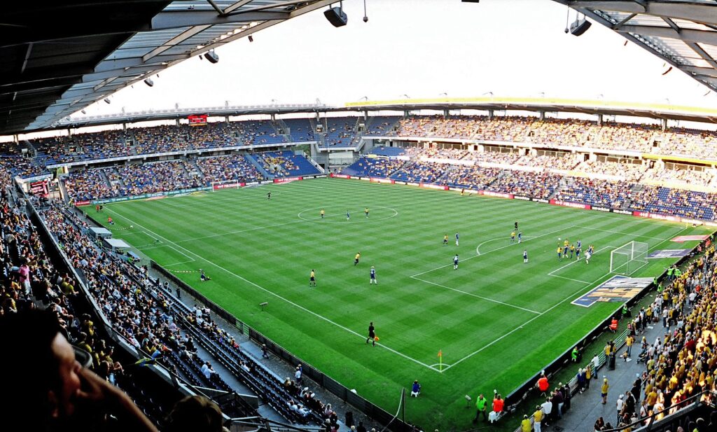 Brøndby Stadion set fra det ene hjørne