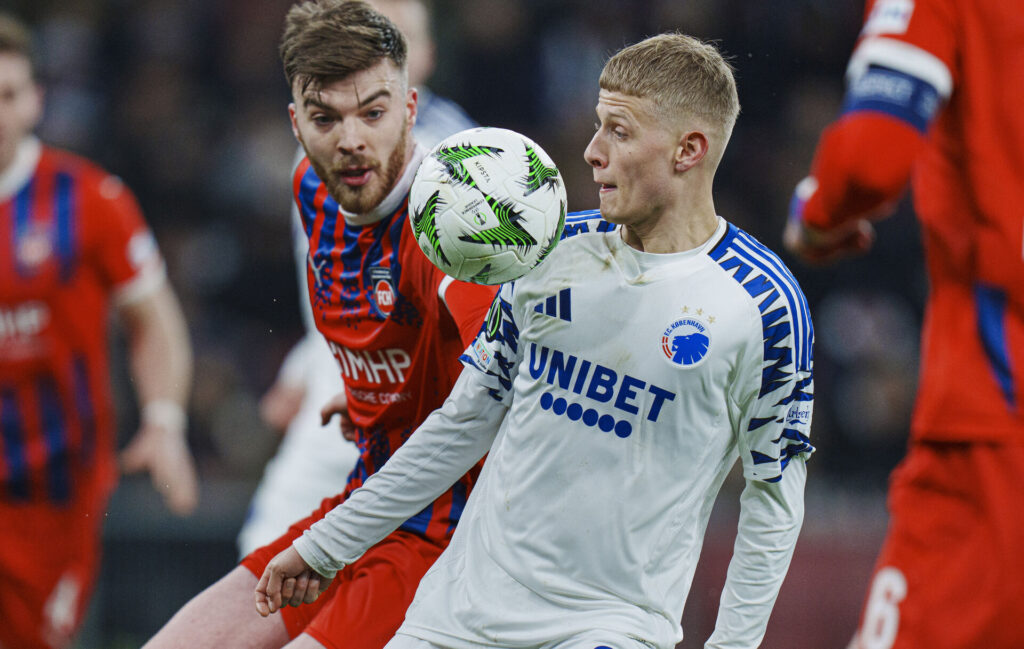 Magnus Mattsson i aktion for FCK mod Heidenheim.