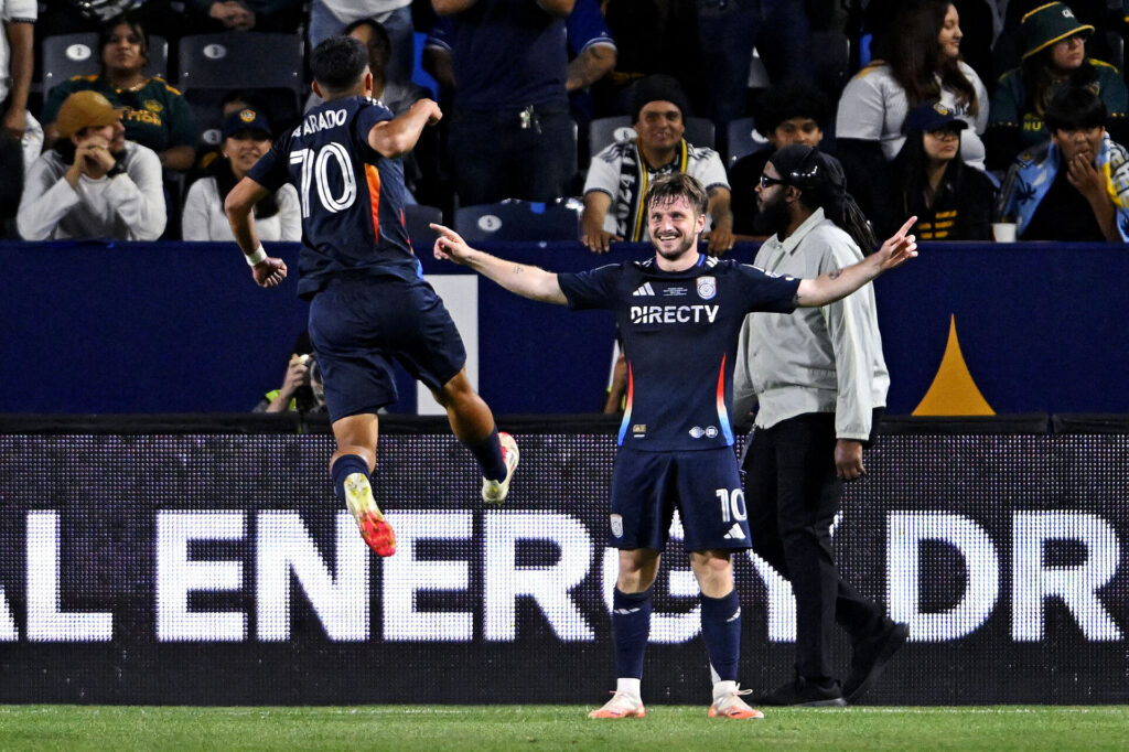 Anders Dreyer jubler efter en scoring for San Diego FC.