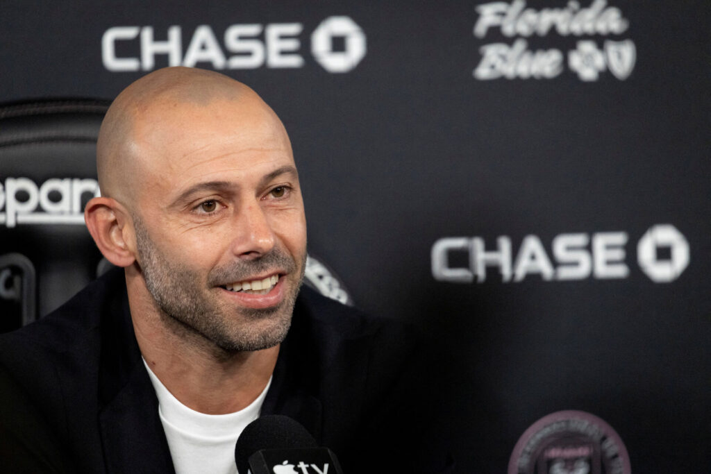 Javier Mascherano på et pressemøde for Inter Miami.