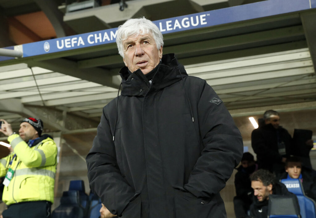 Gian Piero Gasperini under Atalantas kamp mod Club Brugge.