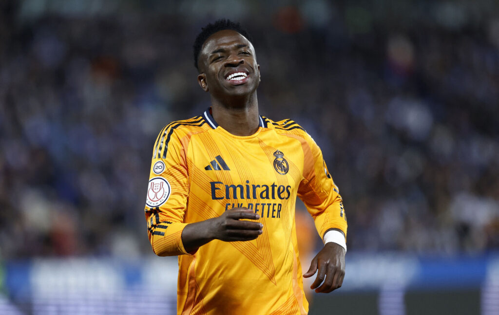 Vinicius Junior smiler for Real Madrid.