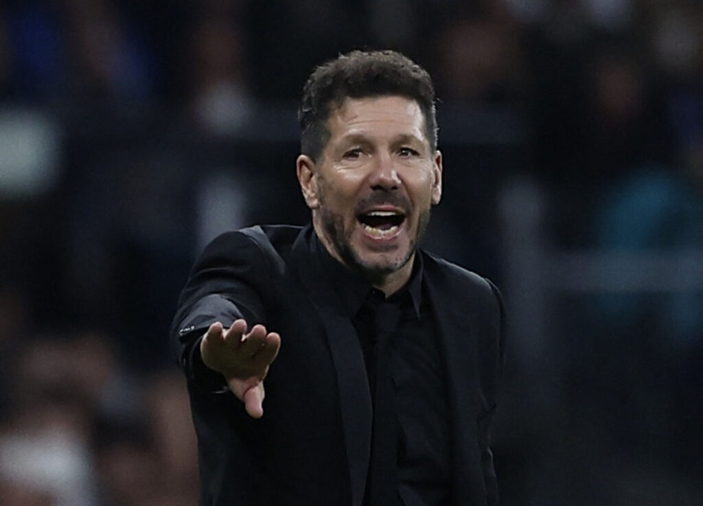 Diego Simeone lørdag aften mod Real Madrid