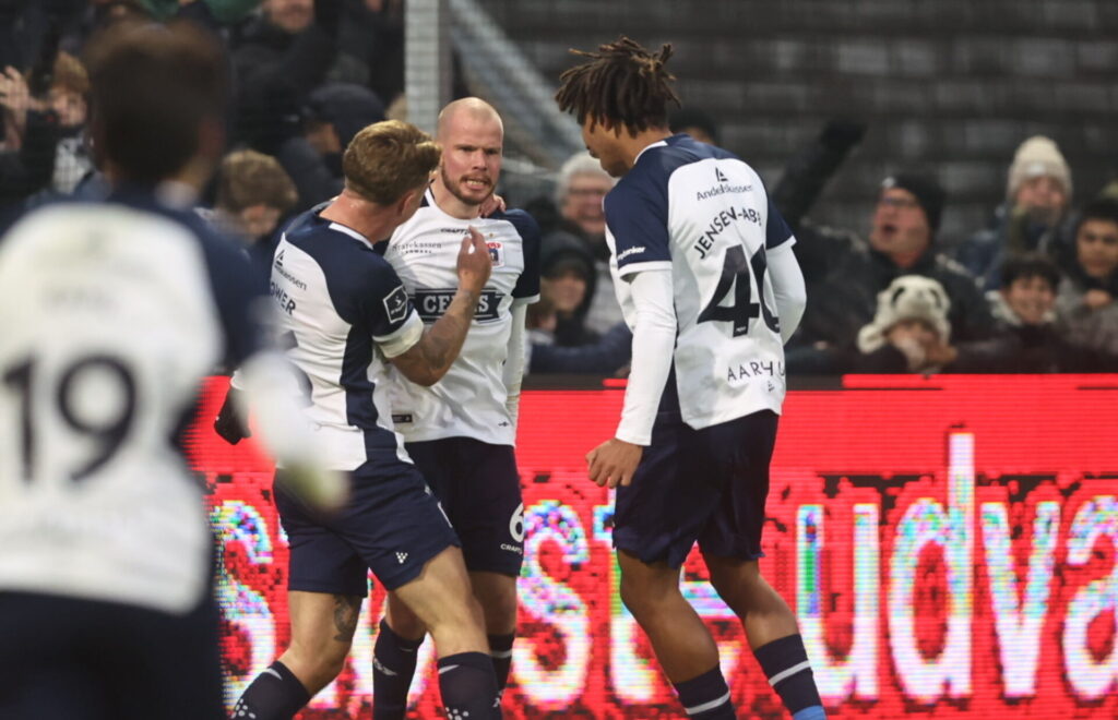 Superliga træningkampen mellem AGF og FC København på Vejlby Stadion i Aarhus lørdag den 8. februar 2025.