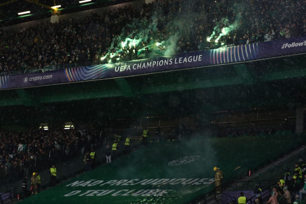 Sportings fans inden en Champions League-kamp.