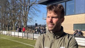 AGF's Patrick Mortensen efter træning på Fredensvang.