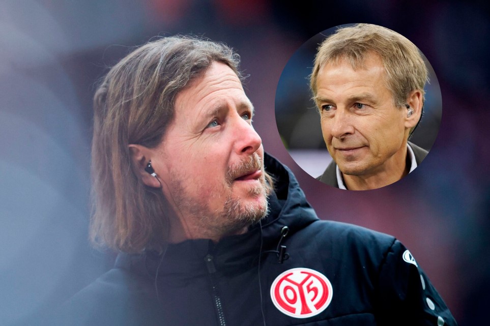 Bo Henriksen og Jürgen Klinsmann i kollage.