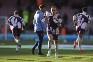 Mikkel Damsgaard i kamp for Brentford FC i Premier League