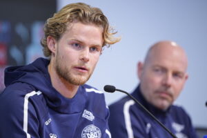 Hjulmand og Riemer på pressemøde til Portugal-kamp