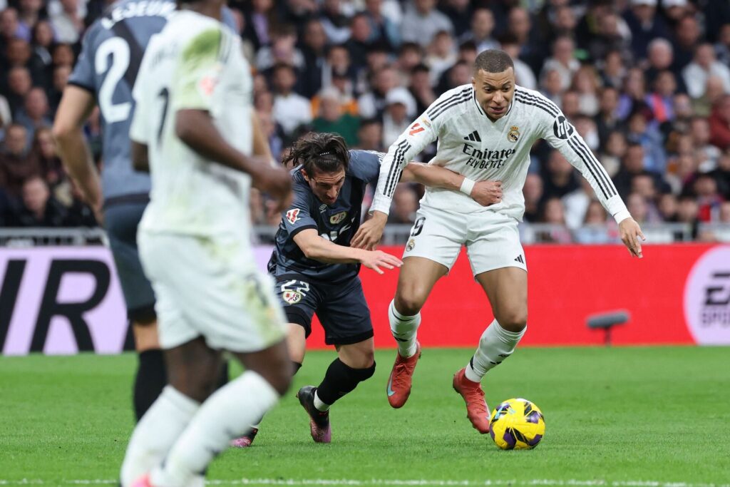 Kylian Mbappé i aktion mod Rayo Vallecano.