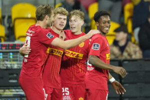 FC Nordsjællands spillere jubler