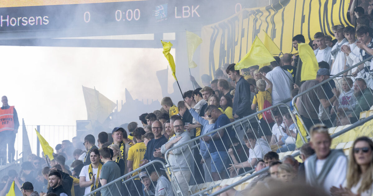 AC Horsens uenig med fanklub: Mand blev sparket og trampet Arkivfoto: Bo Amstrup/Ritzau Scanpix