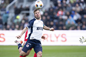Patrick Mortensen i aktion mod FC Nordsjælland for AGF.
