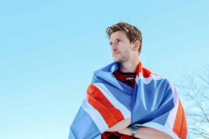 Schram med islandsk flag