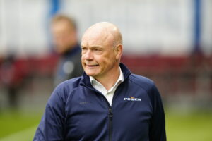 AGF's Uwe Rösler inden kampen mod FCK i parken 21. april 2025.