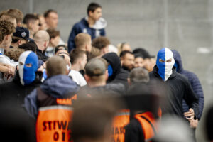 FC Københavns fans efter 3F Superliga-kampen mellem FC København og Brøndby IF i Parken i København, søndag den 13. april 2025.