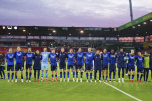 F.C. Københavns spillere jubler efter sejren over FC Nordsjælland.