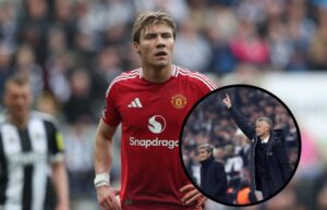 Ole Gunnar Solskjær peger på Rasmus Højlund