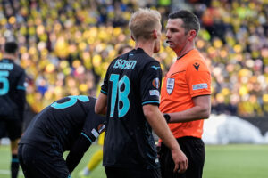 Gustav Isaksen under Lazios udekamp mod Bodø/Glimt.