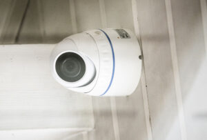 Overvågningskamera i hjem i Tisvilde, torsdag den 1. august 2024.