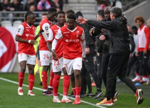 Reims-spillerne jubler.