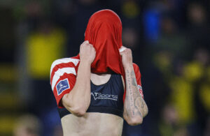 Silkeborgs Pontus Rödin efter superligakampen mellem Brøndby IF og Silkeborg IF på Brøndby Stadion, søndag den 16. marts 2025.