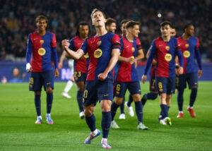 Dani Olmo med en knyttet næve.