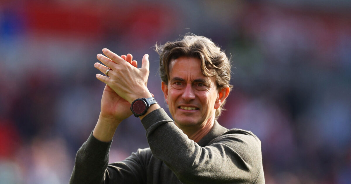 Lettet Thomas Frank efter langt Brentford-overtal: Ikke nemt at spille 11 mod 10 Foto: Toby Melville/Reuters/Ritzau Scanpix