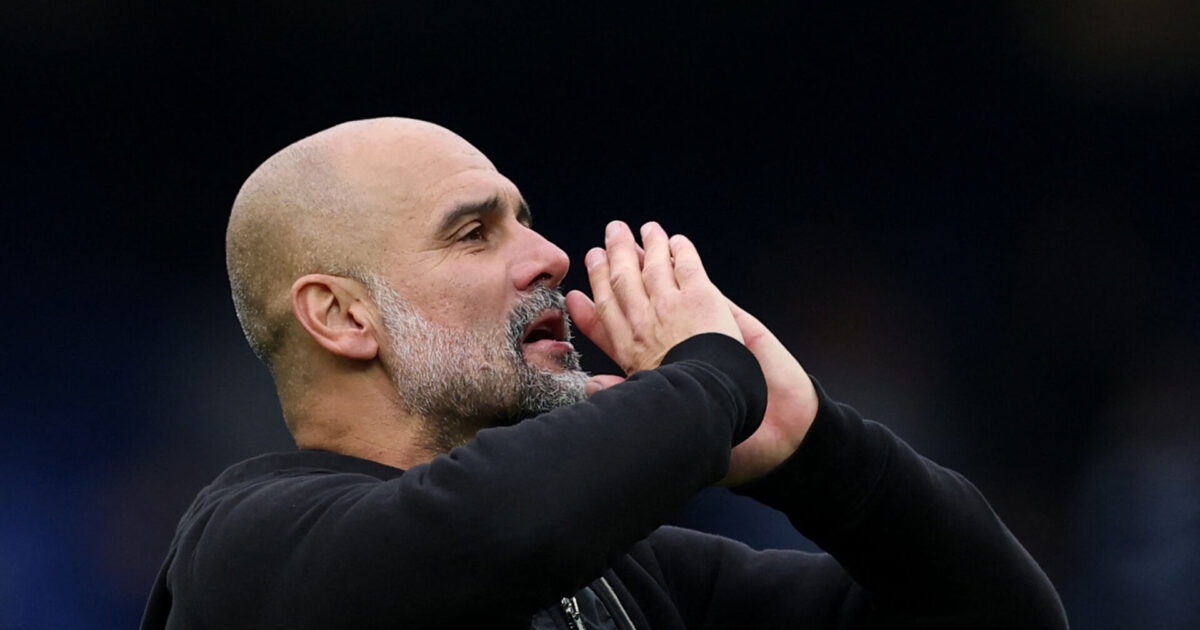 Guardiola jubler: Nu er det i vores hænder Foto: Phil Noble/Reuters/Ritzau Scanpix