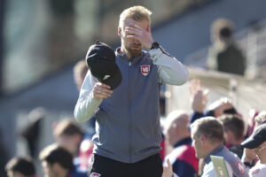 Steffen Kielstrup i tydelig ærgrelse.