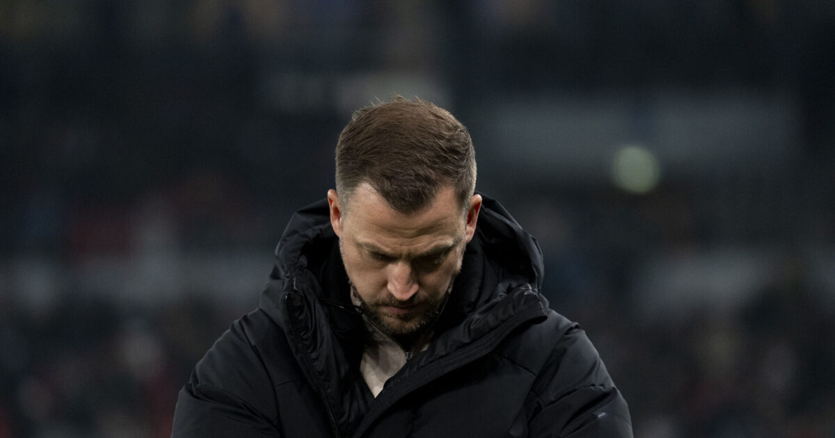 Neestrup slår fast: Han starter i målet mod Viborg Superliga i Parken: FCK - Sønderjyske. FCK cheftræner Jacob Neestrup. Søndag den 9. marts 2025.