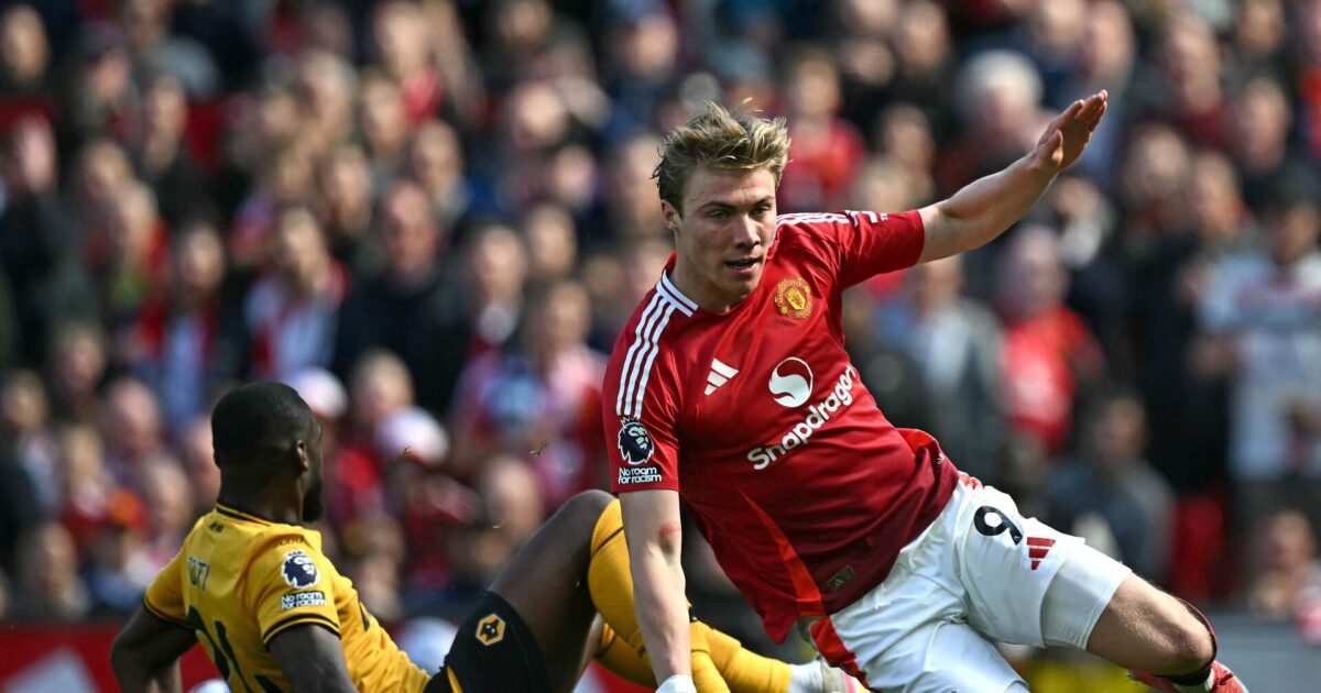 Efter endnu en målløs kamp: Amorim forsvarer Højlund Foto: Paul Ellis/AFP/Ritzau Scanpix