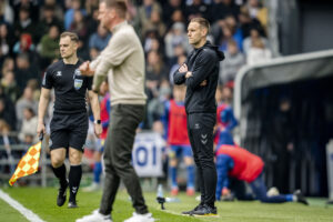 Frederik Birk og Jacob Neestrup til kampen mellem FC København og Brøndby IF i Parken.