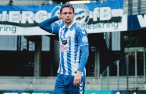 Jakob Ankersen under en kamp for Esbjerg fB.