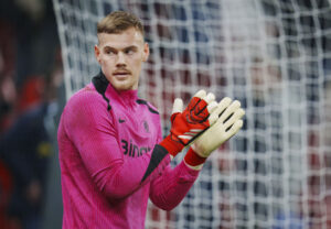 Filip Jørgensen under en kamp for Chelsea.