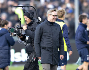 Claus Steinlein i forbindelse med en kamp mellem FC Midtjylland og AGF.