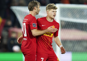 Sindre Walle Egeli under en kamp for FC Nordsjælland.