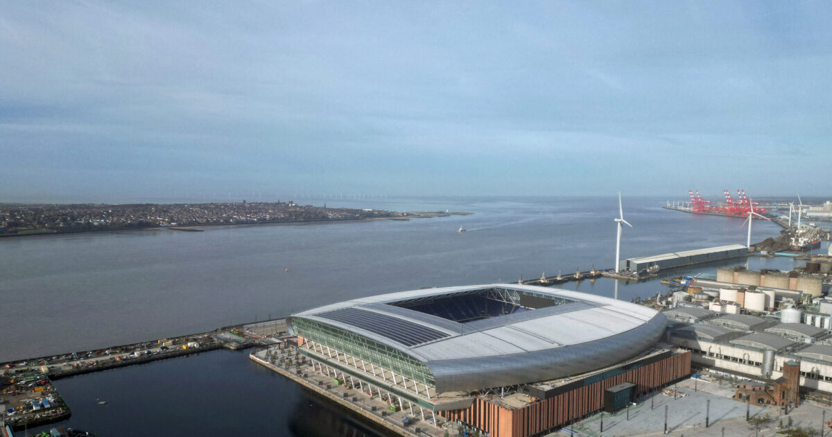 Farvel til Goodison – Evertons nye stadion har fået sit navn Foto: Ritzau Scanpix/REUTERS
