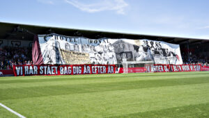 AaB-fans på Aalborg Portland Park.