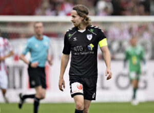 Kolding IF's Sebastian Sommer kigger væk fra kameraet.