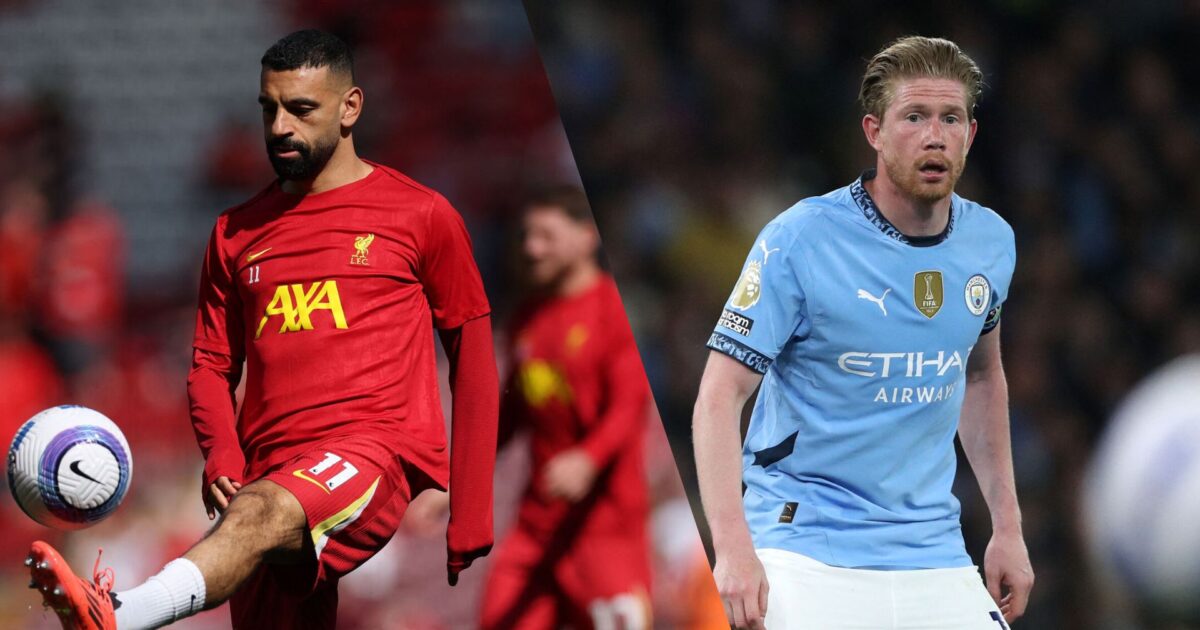 De Bruyne er velkommen i Liverpool, i hvert fald hvis det står til Salah Foto: Ritzau Scanpix/REUTERS