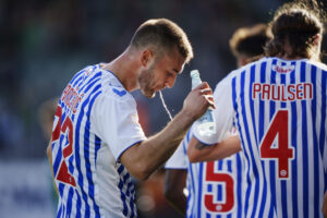 OB's Mihajlo Ivancevic under superligakampen mellem Viborg og OB på Energi Viborg Arena søndag den 16. oktober 2022.