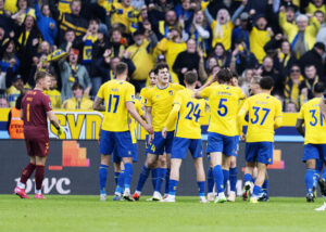 Randers FCs Daniel Høegh under superligakampen mellem Brøndby IF og Randers FC på Brøndby Stadion mandag den 21. april 2025.
