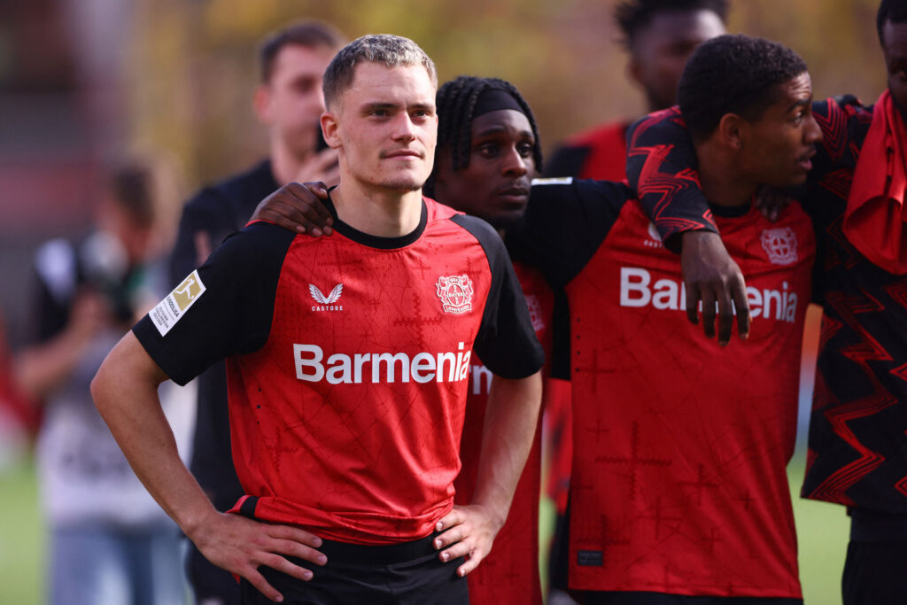 Florian Wirtz inden en kamp for Bayer Leverkusen.