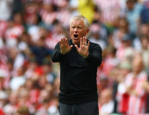 Chris Wilder på sidelinjen for Sheffield United.