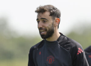 Bruno Fernandes under en Manchester United-træning.