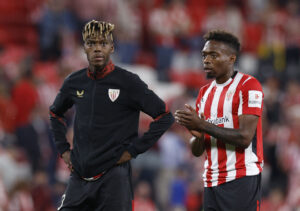 Nico Williams efter en kamp for Athletic Club.