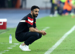 Ruben Amorim sidder på sidelinjen.